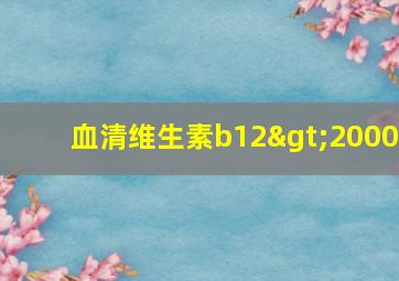 血清维生素b12>2000